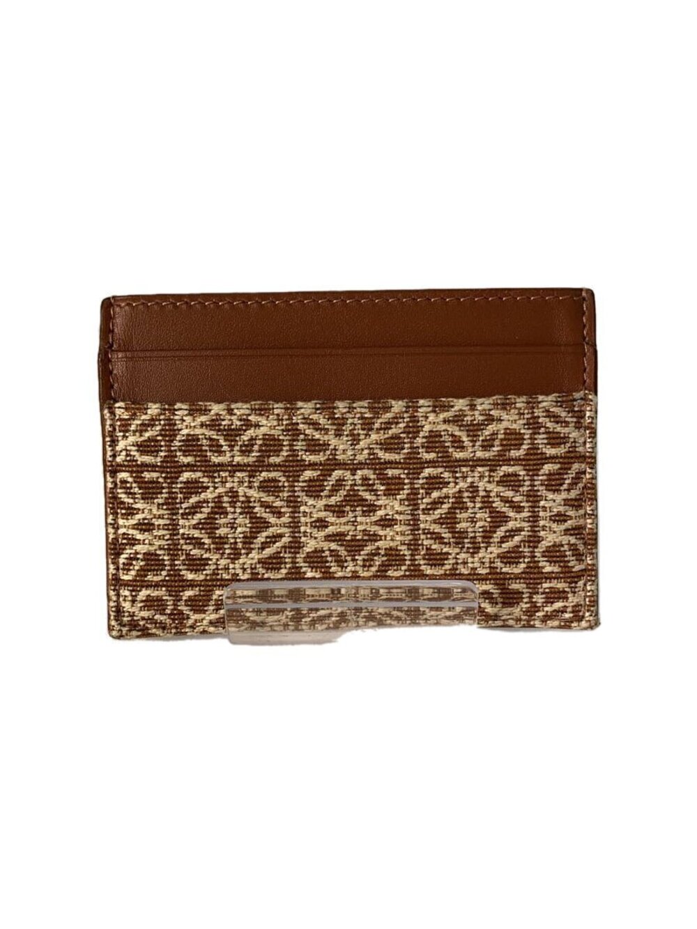 Loewe Card Case Wallet Leather Brown All over Anagram